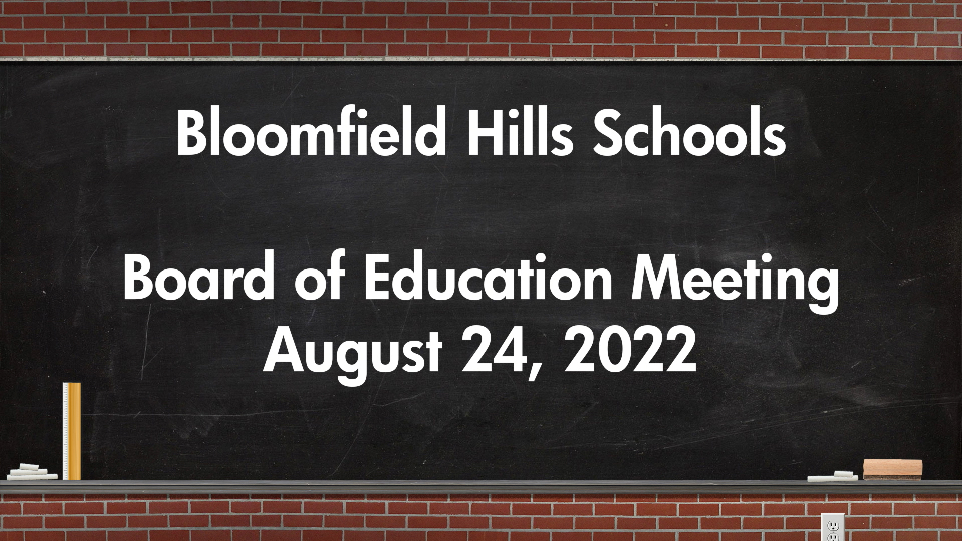Thumbnail image for BHS: Board of Education Meeting Aug. 24, 2022