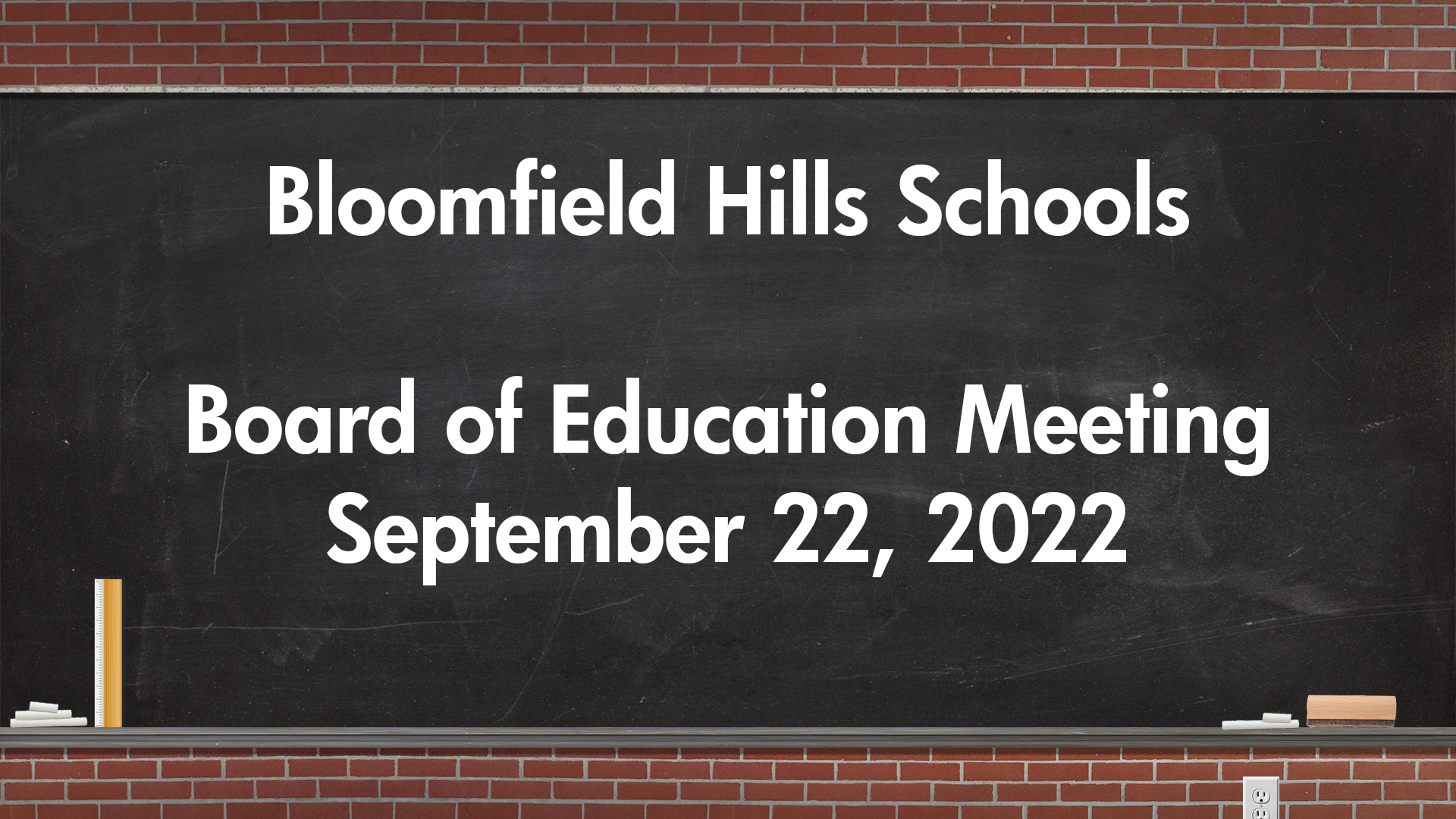 Thumbnail image for Board of Education Meeting September 22, 2022