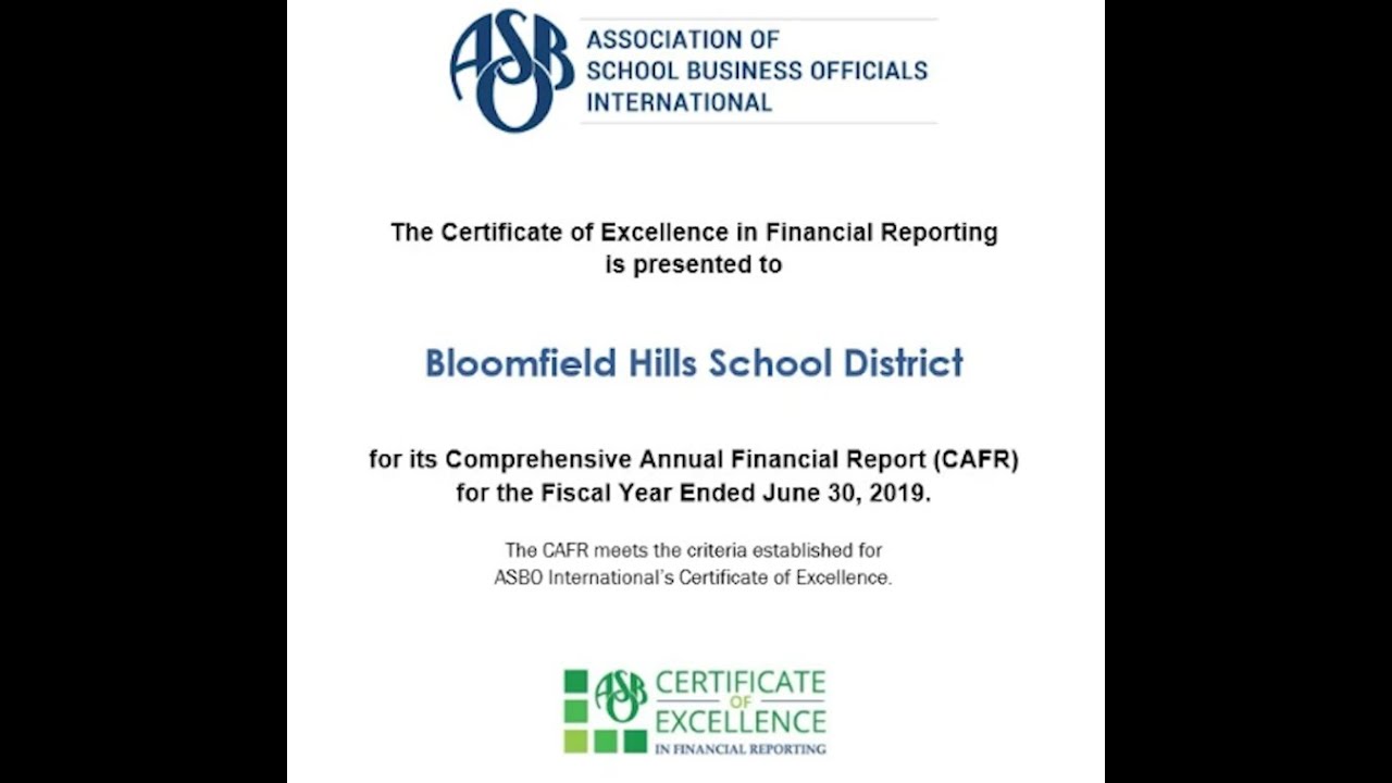 Thumbnail image for BHS: ASBO Certificate of Excellence Award 2019