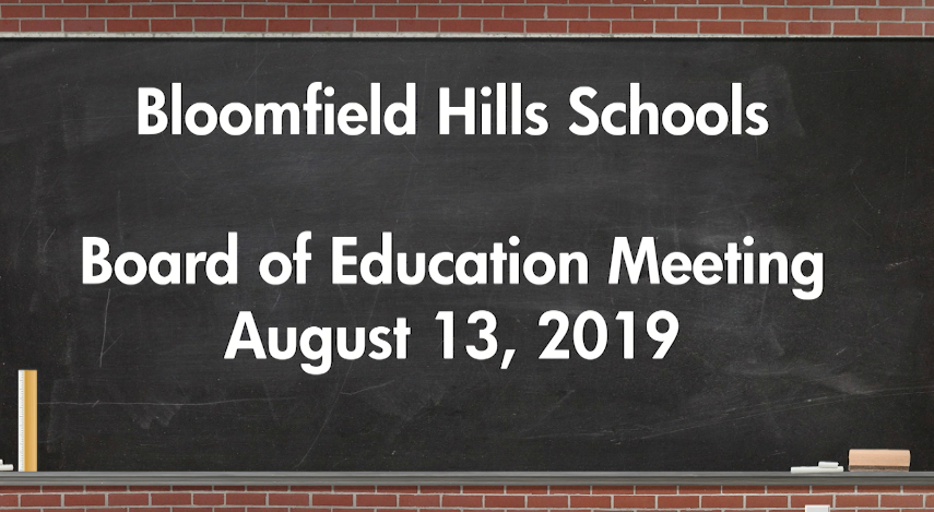 Thumbnail image for Board of Education Meeting August 13, 2019