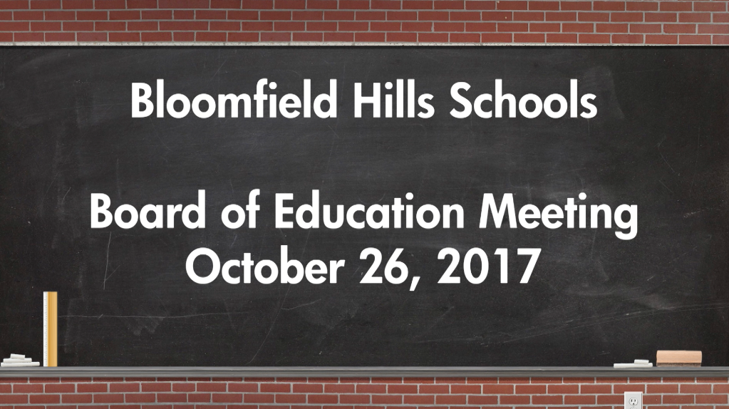 Thumbnail image for Board of Education Meeting Oct 26, 2017