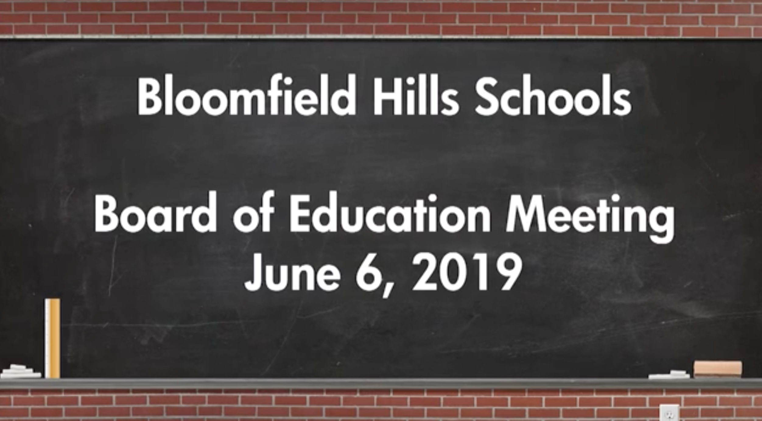 Thumbnail image for Board of Education Meeting June 6, 2019