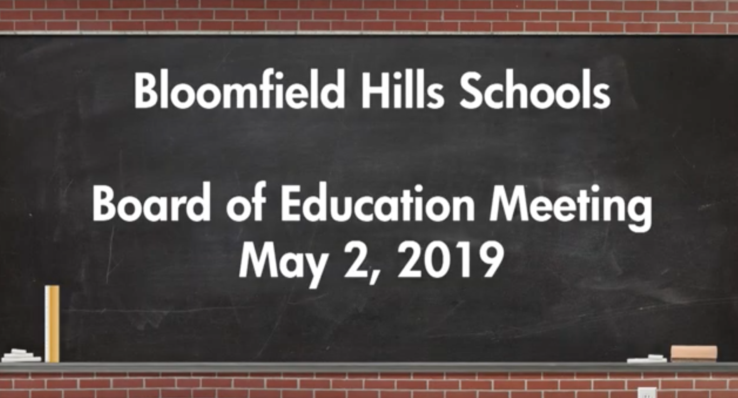 Thumbnail image for Board of Education Meeting May 2 2019