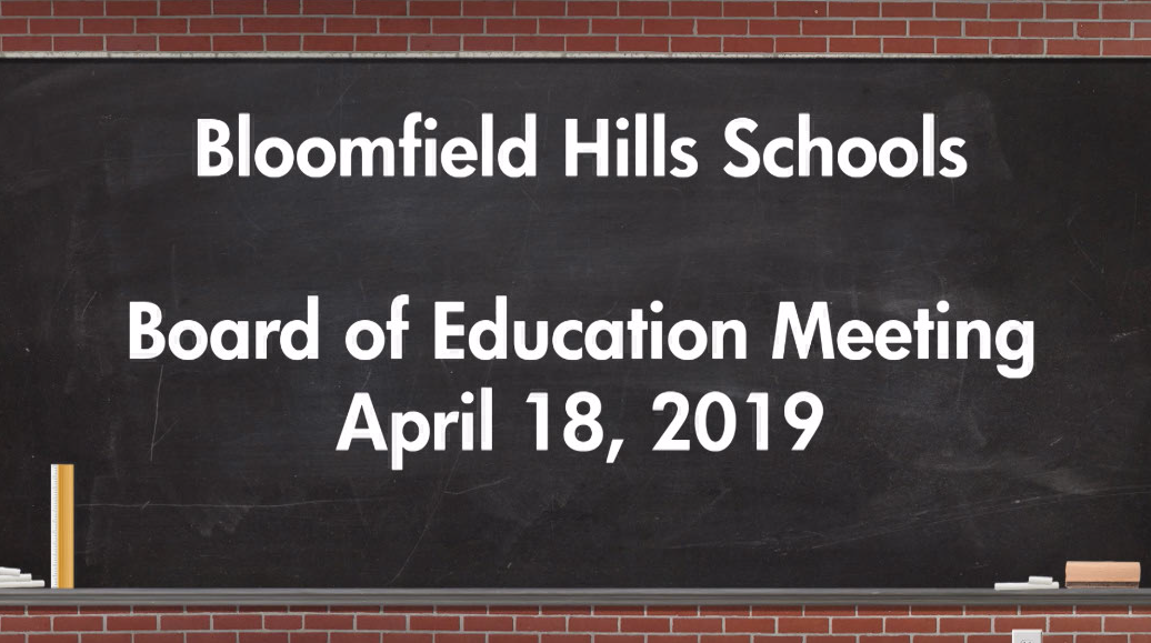 Thumbnail image for Board of Education Meeting April 18 , 2019