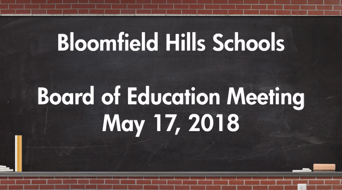 Thumbnail image for Board of Education Meeting May 17, 2018