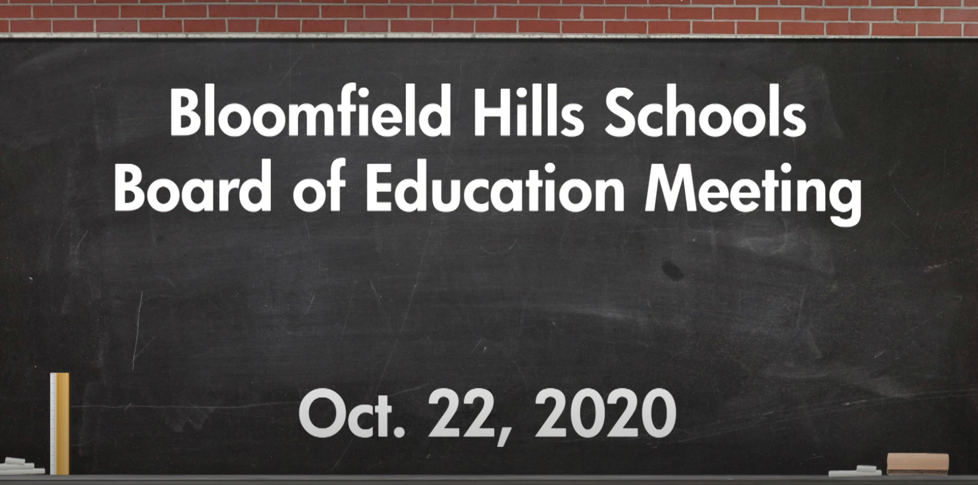 Thumbnail image for Board of Education Meeting October 22, 2020