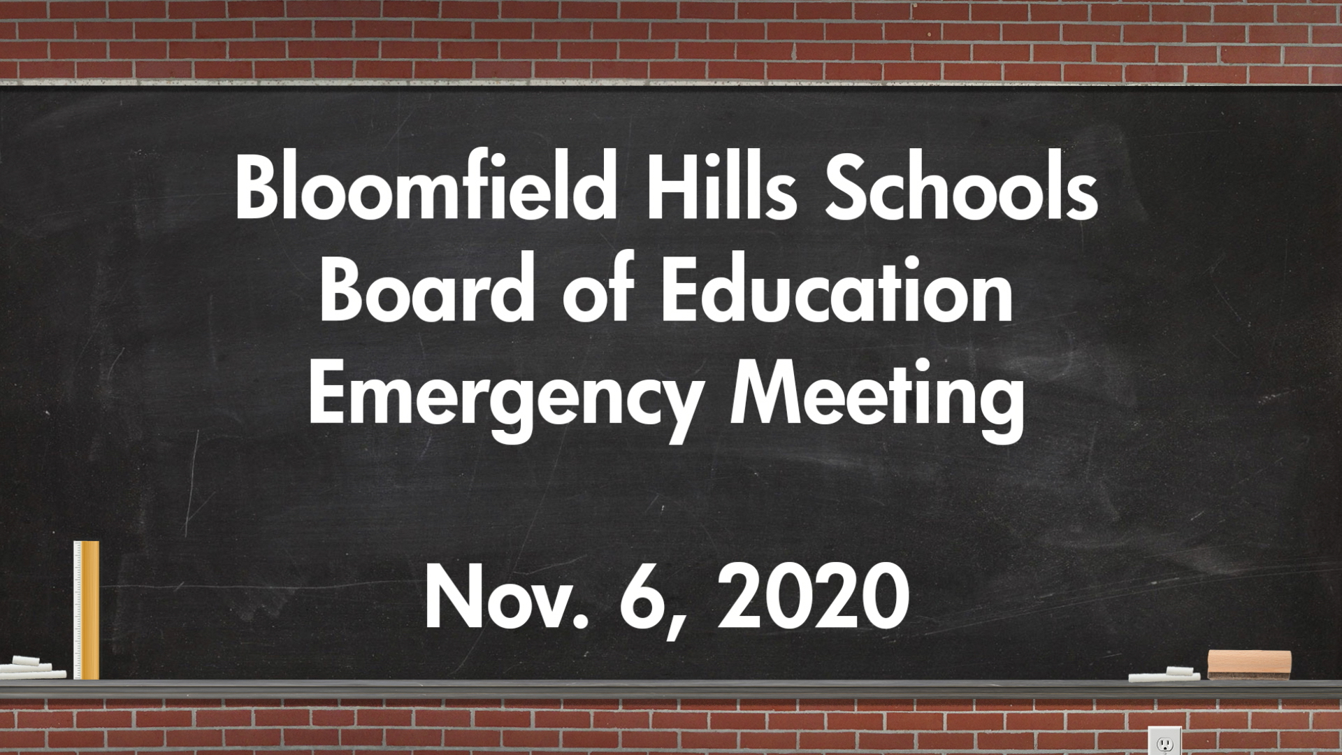 Thumbnail image for Board of Education Emergency Meeting Nov 6, 2020