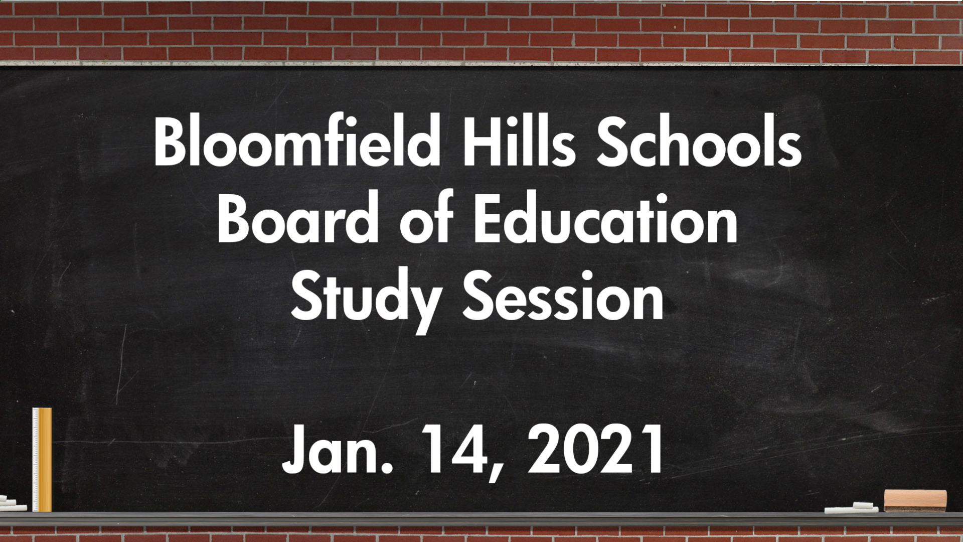 Thumbnail image for Board of Education Study Session January 14, 2021