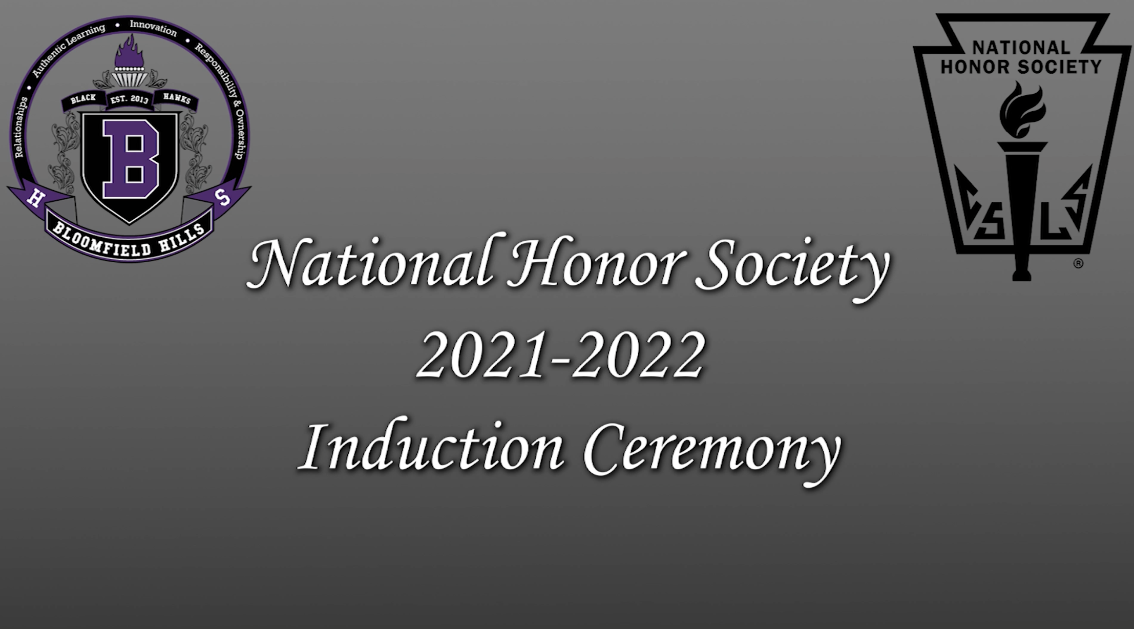 Thumbnail image for BHHS 2021-2022 National Honor Society Induction Ceremony