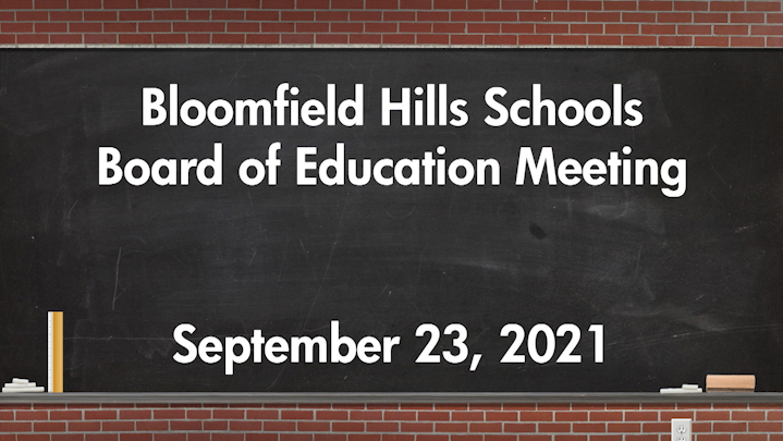 Thumbnail image for BHS: Board of Educations Meeting Sept. 23, 2021